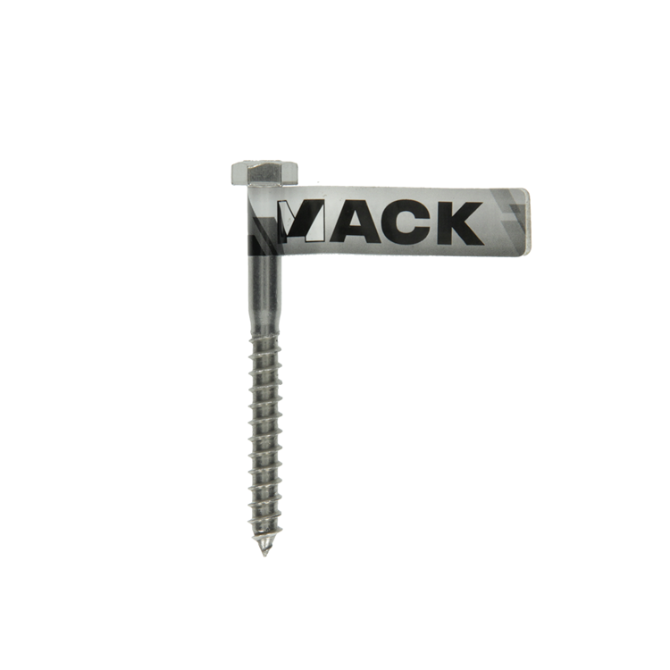 Mack 1019771 - houtdraadbout roestvrijstaal 1st 8 x 80 mm | 10 stuks
