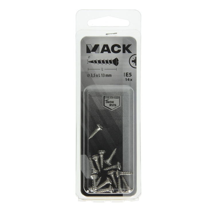 Mack 1019798 - zelftappende schroef bolvz.kopa2 14st 3,5 x 13 mm | 10 stuks