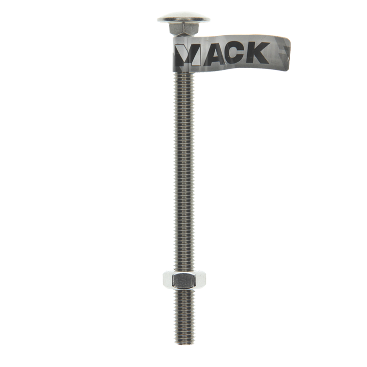 Mack 1019922 - houtbout + moer roestvrijstaal 1 st m10 x 140mm | 10 stuks