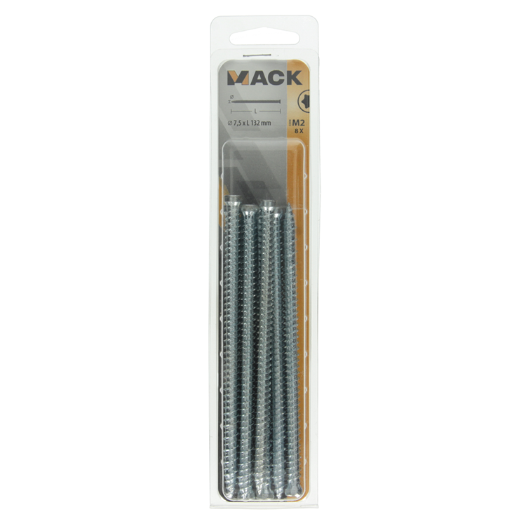 Mack 1019962 - beton raamschroef verzinkt cil.kop 8st 7,5 x 132 mm | 5 stuks