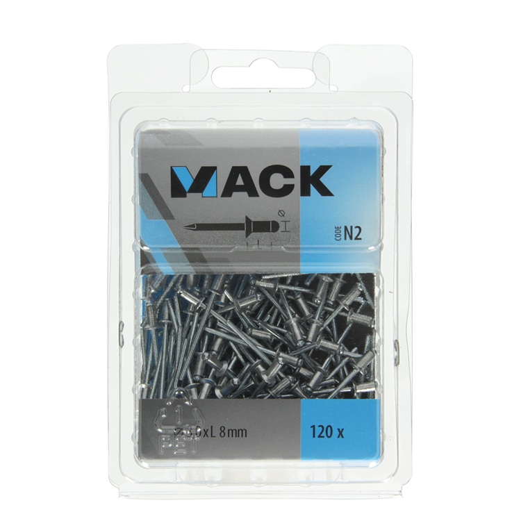 Mack 1020312 - 120 blindnieten alu 3,2x8mm | 5 stuks