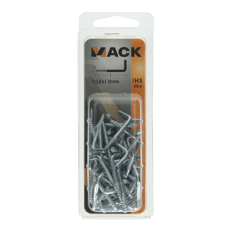 Mack 1018142 - schroefduim staal verzinkt 50 st 3,0 x 30 mm | 5 stuks