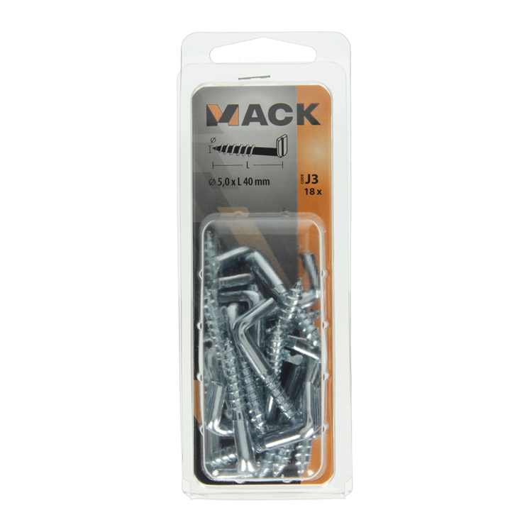 Mack 1018149 - schroefduim met gleuf verzinkt18 st 5,0 x 40 mm | 5 stuks