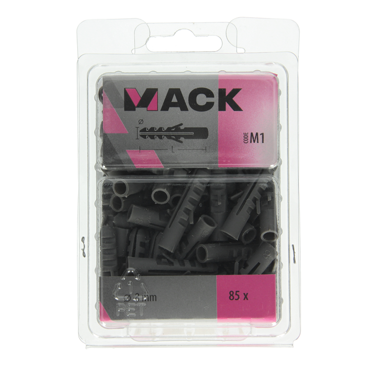 Mack 1018155 - plug polyethyleen 85 st 8mm | 3 stuks