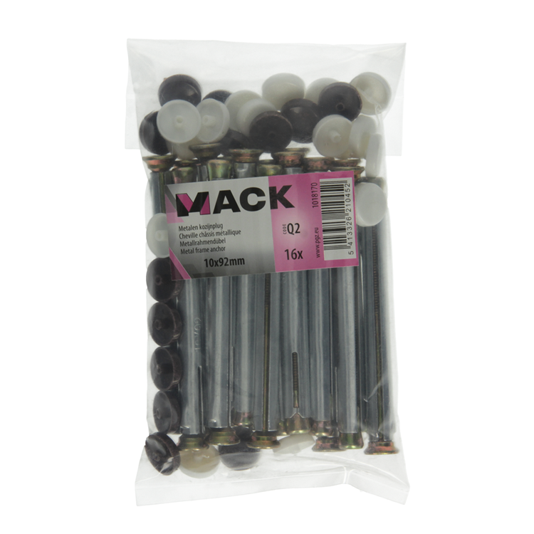 Mack 1018170 - metalen kozijnplug staal verzinkt 16 st 10 x 90 mm | 5 stuks