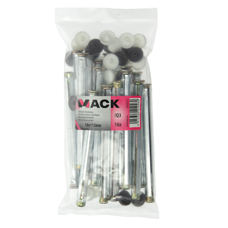Mack 1018171 - metalen kozijnplug staal verzinkt 16 st 10 x 110 mm | 5 stuks