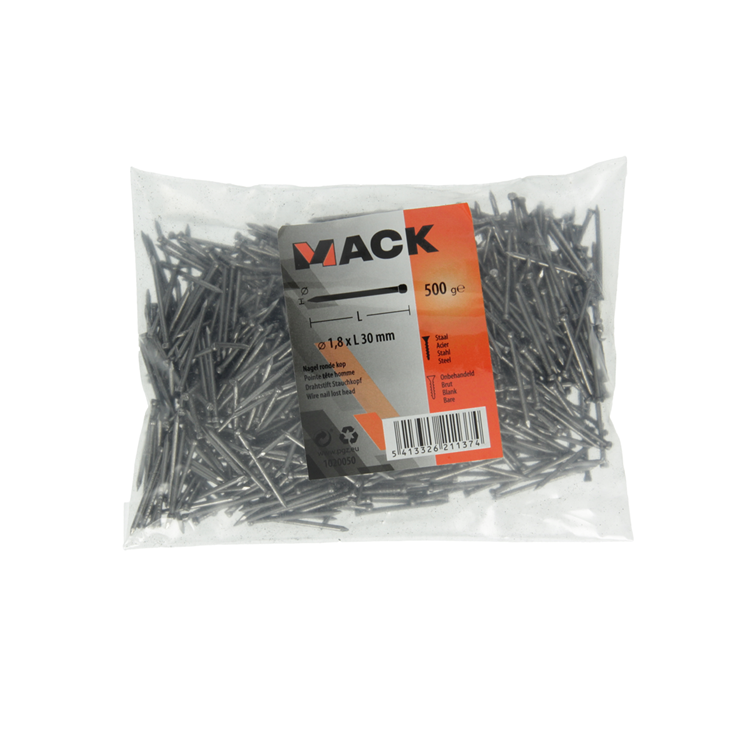 Mack 1020050 - nagel ronde kop 500 gr 1,8 x 30 mm | 10 stuks