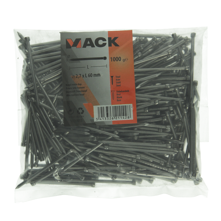 Mack 1020055 - nagel ronde kop 1000 gr 2,7 x 60 mm | 10 stuks