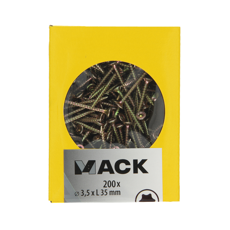 Mack 1020132 - spaanplaatschroef vz kp-zelfb.gvz 200st 3,5 x 35 mm | 5 stuks