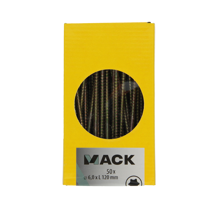 Mack 1020160 - spaanplaatschroef vz kp-zelfb.gvz 50 st 6,0 x 120 mm | 3 stuks