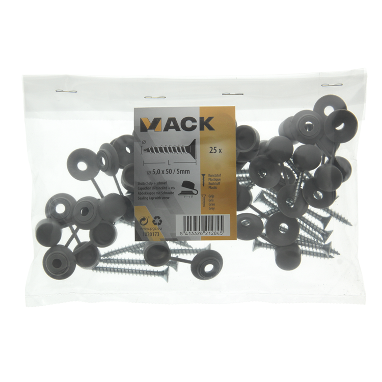 Mack 1020173 - sluitschelp + schroef 25st 5mm | 5 stuks