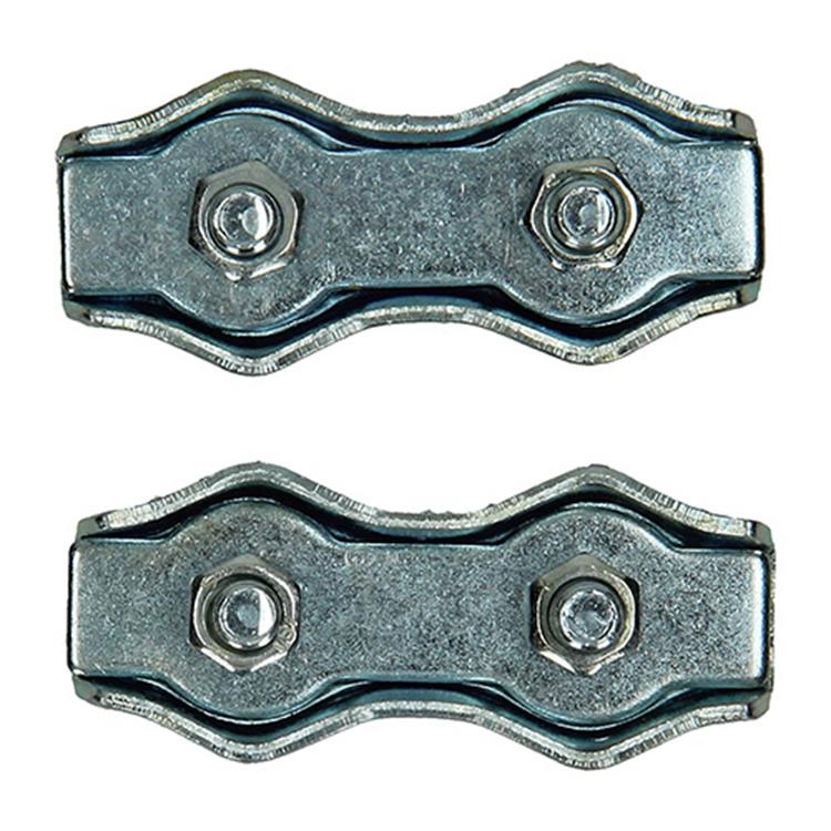 Mack 1008497 - 2 staaldraadklemmen 5mm duplex verzinkt | 10 stuks