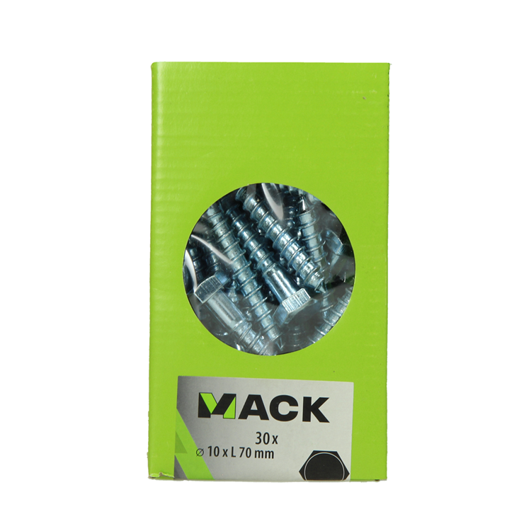 Mack 1020181 - houtdraadbout verzinkt 30 st 10 x 70 mm | 3 stuks
