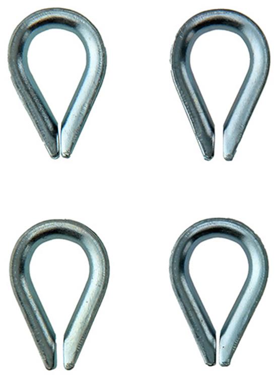 Mack 1008508 - 4 kousen 4mm verzinkt | 10 stuks