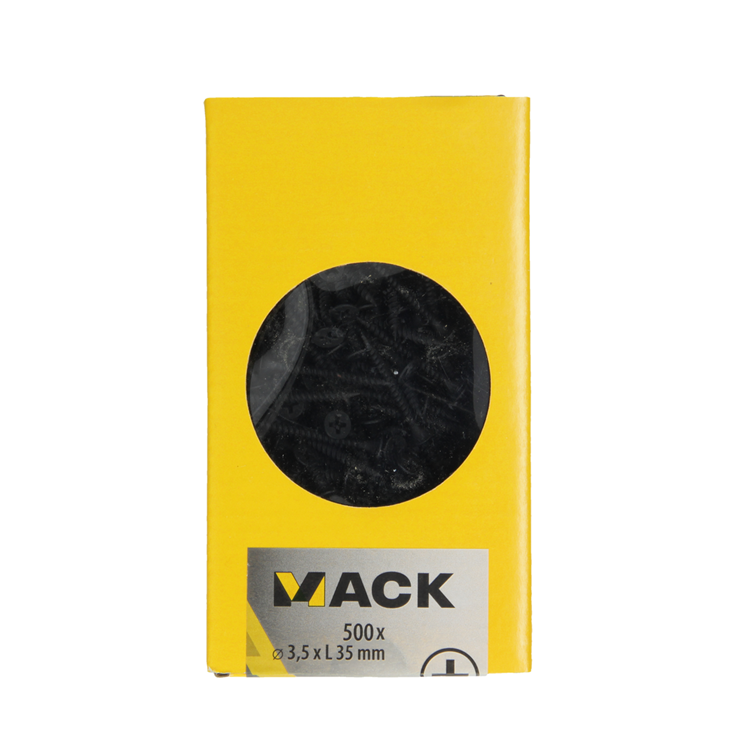 Mack 1020275 - gipsplaatschroef zwart gefosfat. 500 st 3,5 x 35 mm | 2 stuks