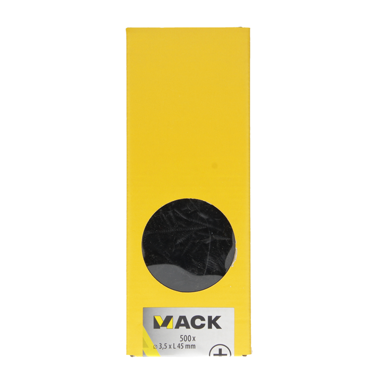 Mack 1020276 - gipsplaatschroef zwart gefosfat. 500 st 3,5 x 45 mm | 1 stuks