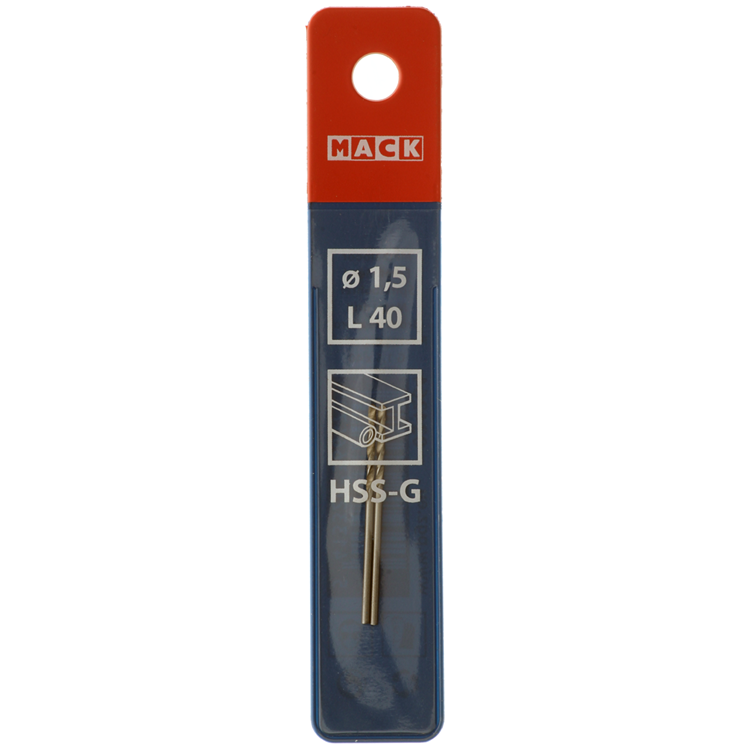 Mack 1018397 - metaalboor hss g din 338 ø 1,5 x 40 mm 2st | 5 stuks