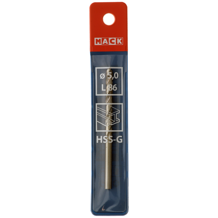 Mack 1018406 - metaalboor hss g din 338 ø 5,0 x 86 mm | 5 stuks