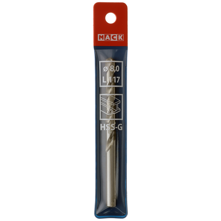 Mack 1018412 - metaalboor hss g din 338 ø 8,0 x 117 mm | 5 stuks