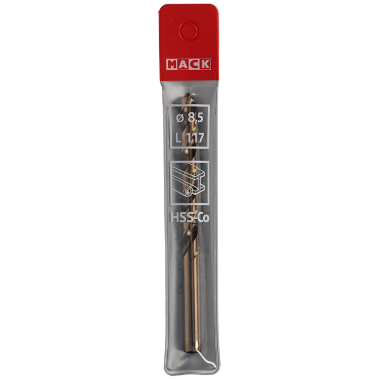 Mack 1018432 - metaalboor hss co5% din 338 ø 8,5 x 117 mm | 5 stuks