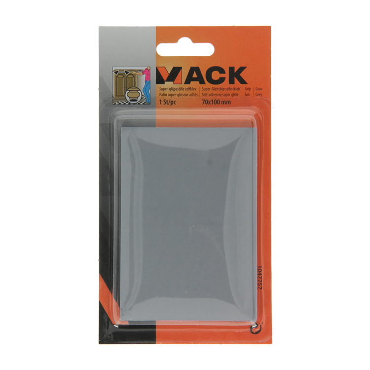 Mack 1047757 - super glijpastille zelfklevendgrijs 70 x 100 mm 1 st pcs | 12 stuks