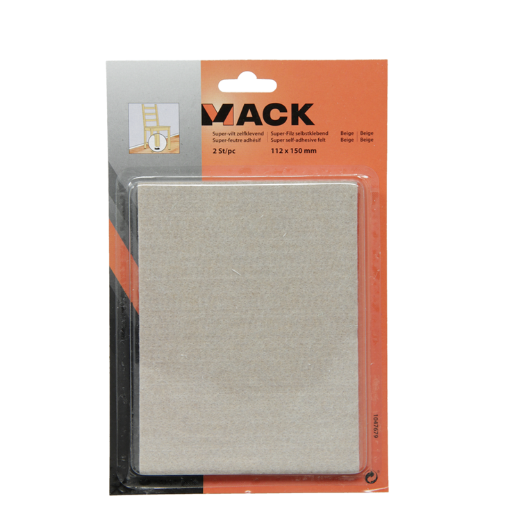 Mack 1047679 - super-vilt zelfklevend beige 112 x 150 mm 2st pcs | 12 stuks