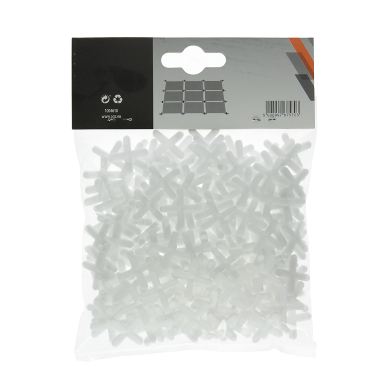 Mack 1004610 - tegelvoegkruisjes 4mm 250st | 10 stuks