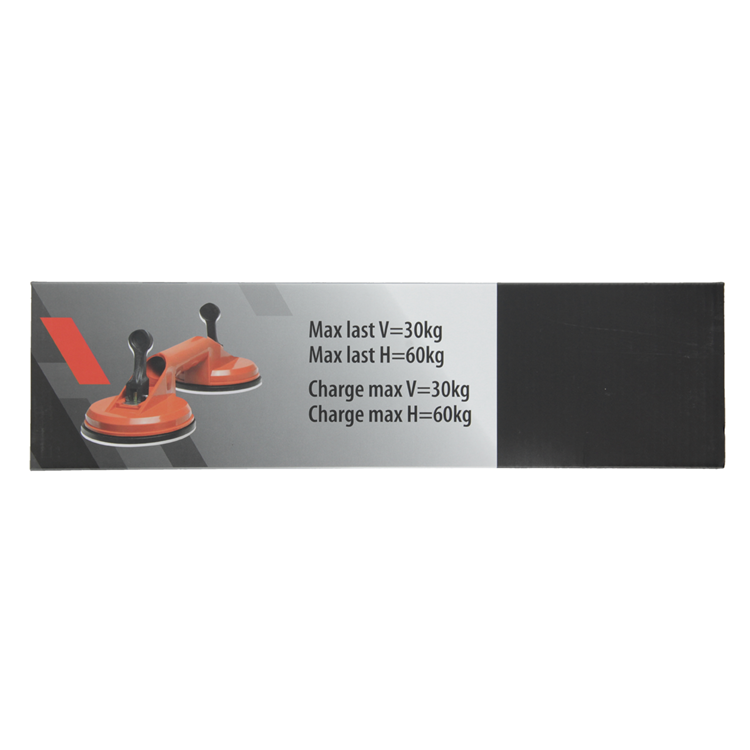 Mack 1004636 - zuignap dubbel rood ø 12cm | 4 stuks