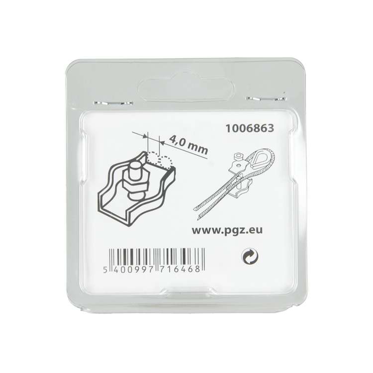 Mack 1006863 - 2 staaldraadklemmen simplex verzinkt 4mm bl | 5 stuks