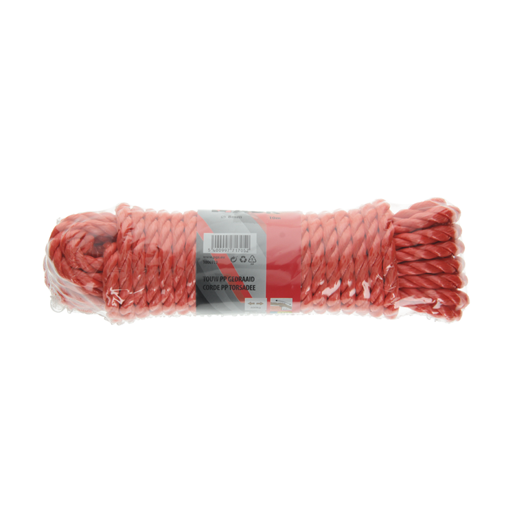 Mack 1006919 - pp gedraaid oranje streng 8mm 10m | 5 stuks