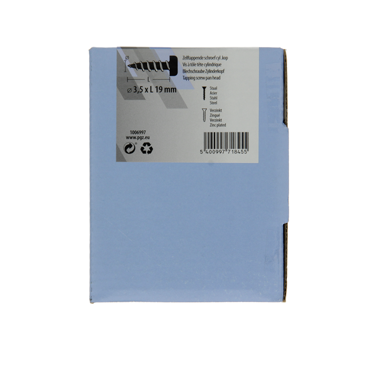 Mack 1006997 - zelftap. schroef cyl. kop 200 200 st 3,5x19mm | 10 stuks