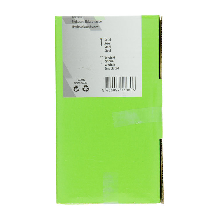 Mack 1007032 - houtdraadbout staal verzinkt 100 st 6 x 60 mm | 5 stuks