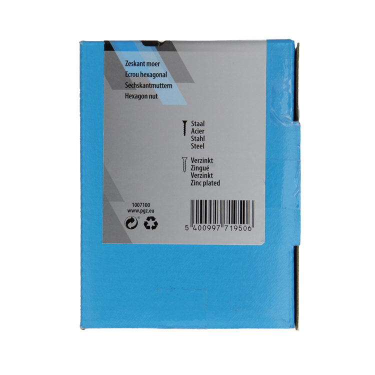 Mack 1007100 - zeskantmoeren 25 st m14 | 5 stuks