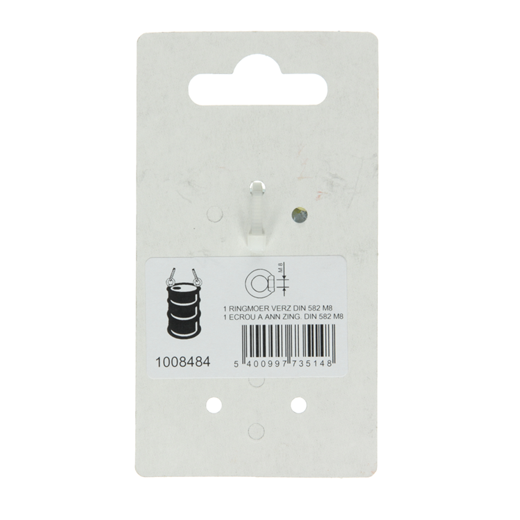 Mack 1008484 - 1 ringmoer din 582 m8 verzinkt | 10 stuks