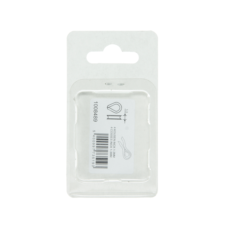 Mack 1008489 - 4 kousen 2mm inox | 10 stuks
