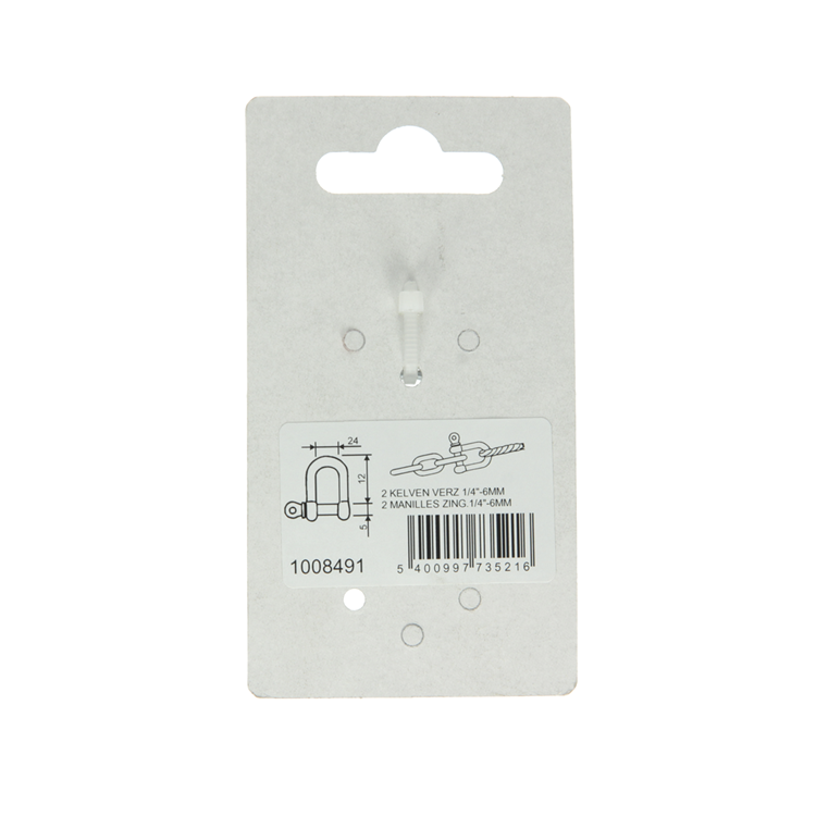 Mack 1008491 - 2 kelven recht 6mm verzinkt | 10 stuks
