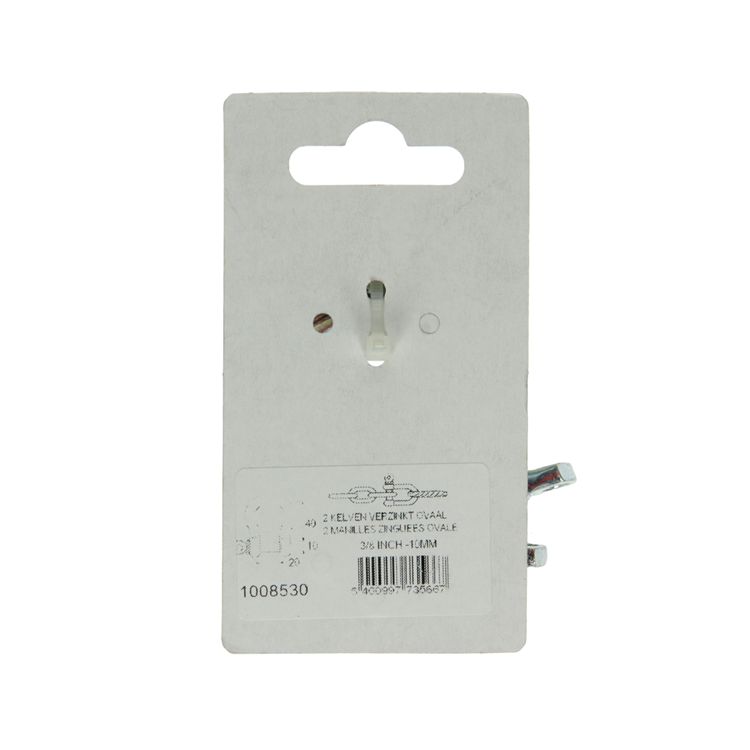 Mack 1008530 - 2 kelven ovaal 10mm verzinkt | 10 stuks
