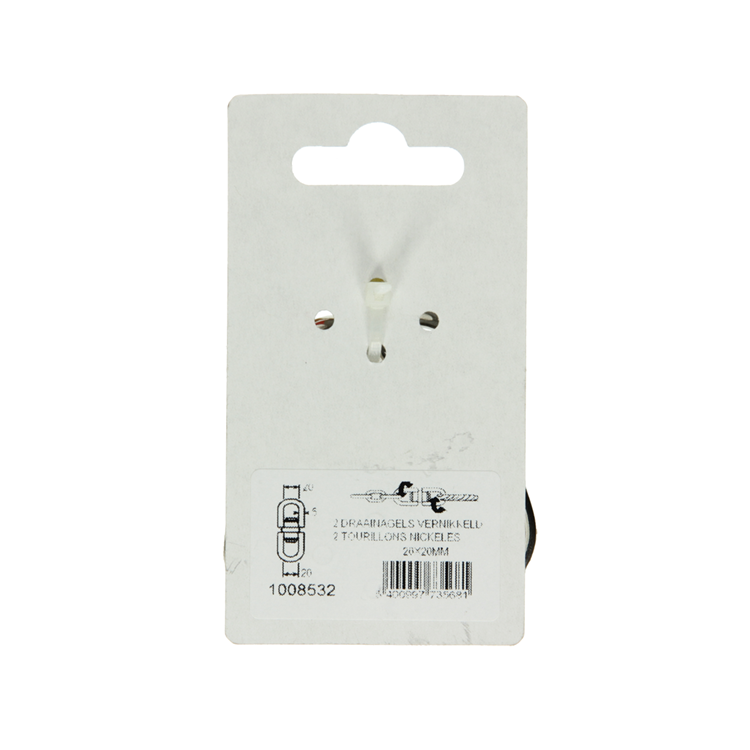 Mack 1008532 - 2 draainagels vernikkeld 20x20mm k | 5 stuks