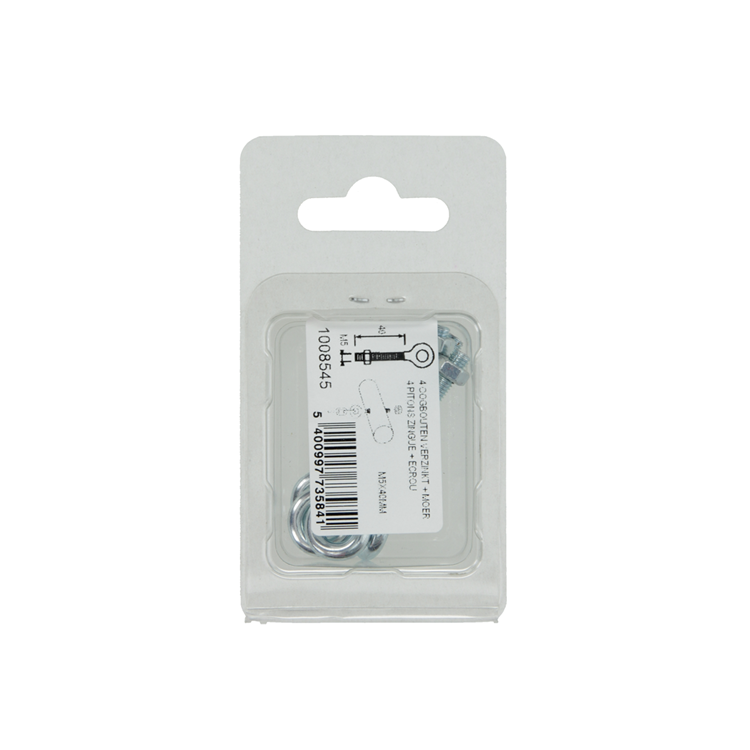 Mack 1008545 - 4 oogbouten + moer m5 x 40mm verzinkt | 10 stuks
