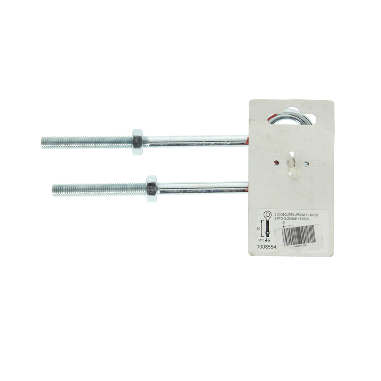 Mack 1008555 - 2 oogbouten + moer m10 x 150mm verzinkt | 10 stuks