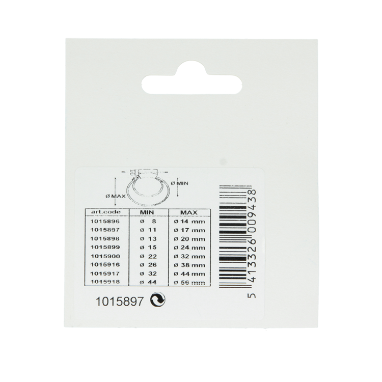 Mack 1015897 - 2 verzinkte spanringen kaart11x17mm | 10 stuks