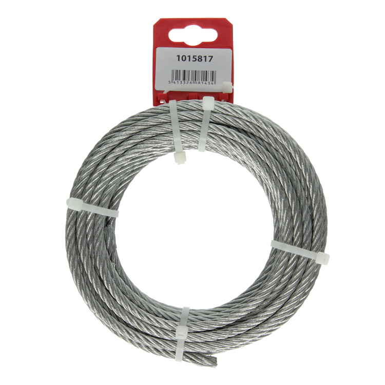 Mack 1015817 - verzinkte staalkabel 6x19 10m 6mm wll 350 kg din en 12385-4 | 5 stuks