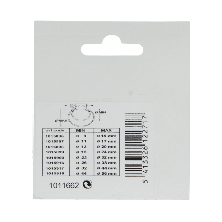 Mack 1011662 - slangklem inox 16-27mm 2st | 12 stuks