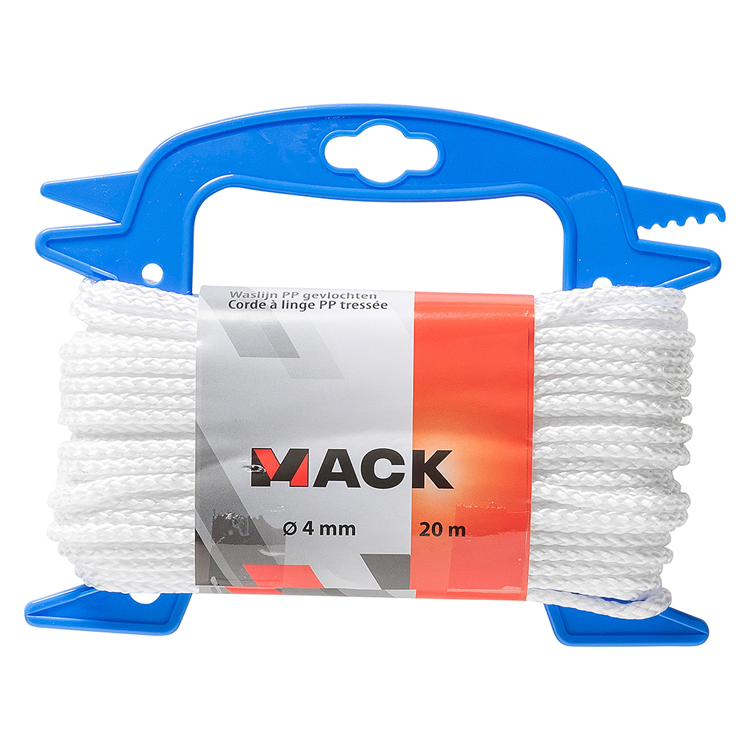 Mack 1013962 - multilon touw wit haspel 4mm 20m | 5 stuks