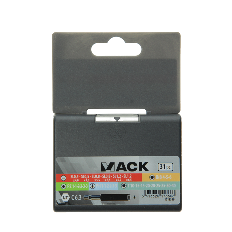 Mack 1018319 - schroefbit set 31 delig | 5 stuks