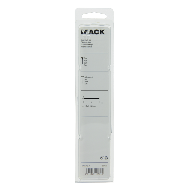 Mack 1017128 - nagel platte kop 180 gr 5,5 x 140 mm | 10 stuks