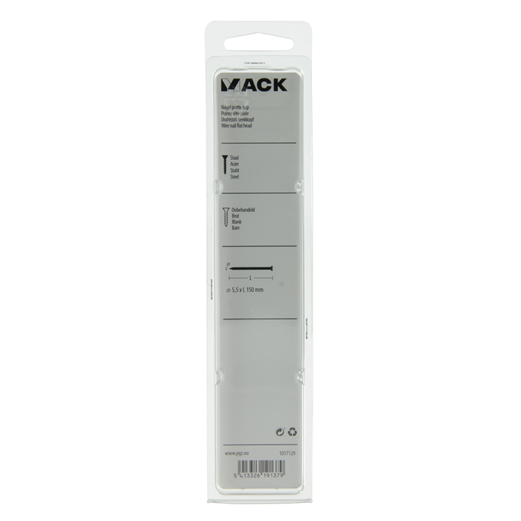 Mack 1017129 - nagel platte kop 180 gr 5,5 x 150 mm | 5 stuks