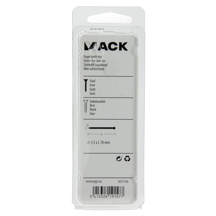 Mack 1017145 - nagel ronde kop 150 gr 3,5 x 70 mm | 5 stuks