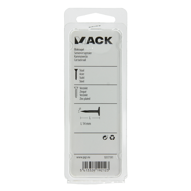 Mack 1017191 - bloknagel staal verzinkt 50 gr14 mm | 10 stuks