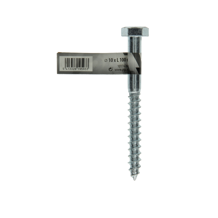 Mack 1017426 - houtdraadbout staal verzinkt 1 st 10 x 100 mm | 10 stuks